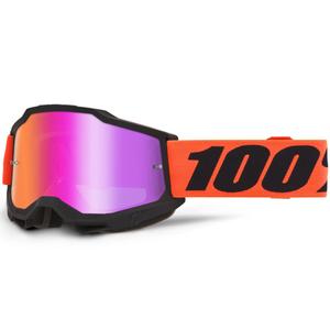 Motorcrossbril 100% Accuri 2 Ferran met rood plexiglas