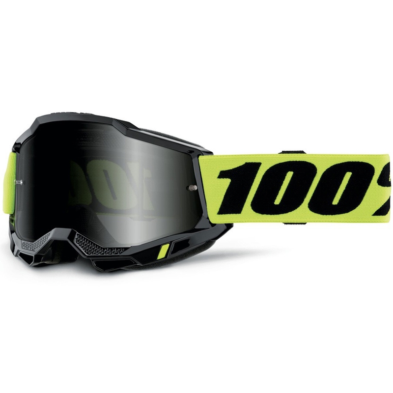 Motorcrossbril 100% Accuri 2 Zandrood met gerookt plexiglas