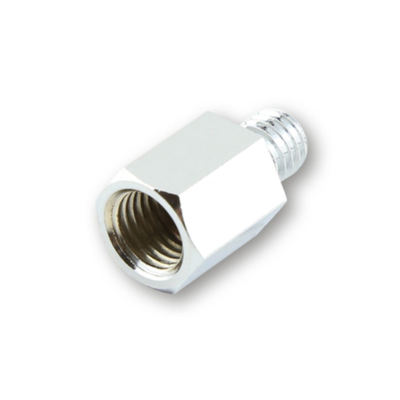 Adapter voor Highsider Smart spiegel van rechtse schroefdraad M10 naar rechtse schroefdraad M8 chroom