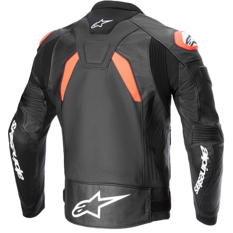 Alpinestars GP plus R 4 Airflow Zwart-Fluorood-Wit Leren Motorjas