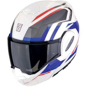 Opvouwbare motorhelm Scorpion EXO-TECH EVO FURIO wit-rood-blauw