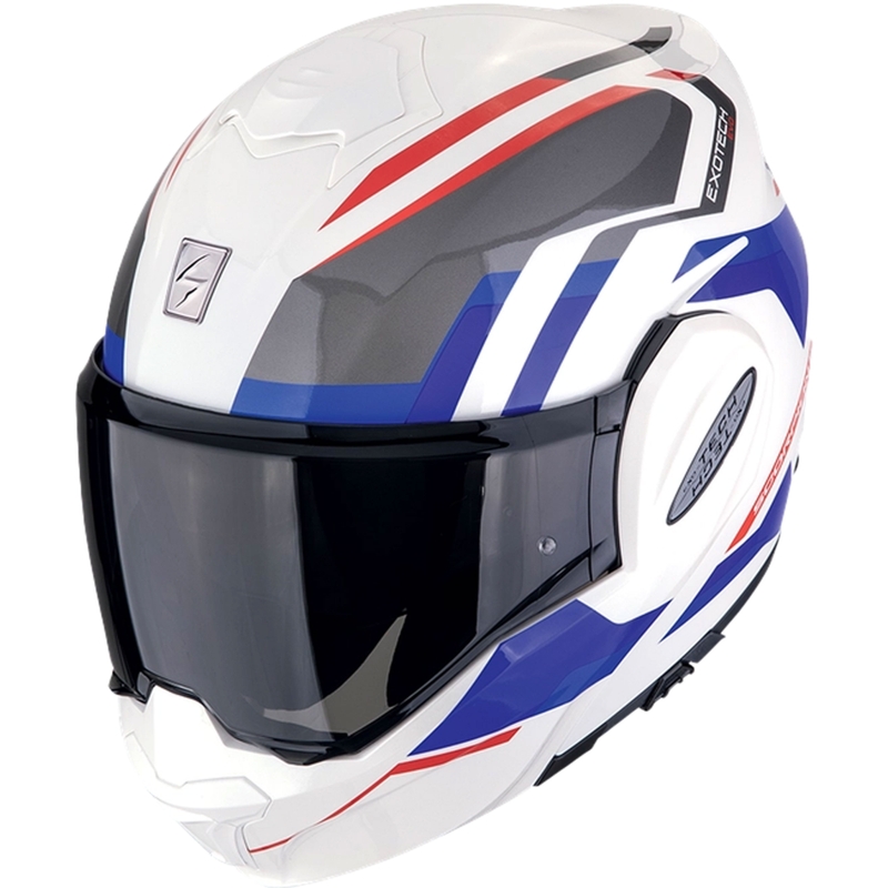Opvouwbare motorhelm Scorpion EXO-TECH EVO FURIO wit-rood-blauw
