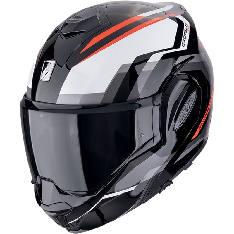 Opvouwbare motorhelm Scorpion EXO-TECH EVO FURIO zwart-rood uitverkoop