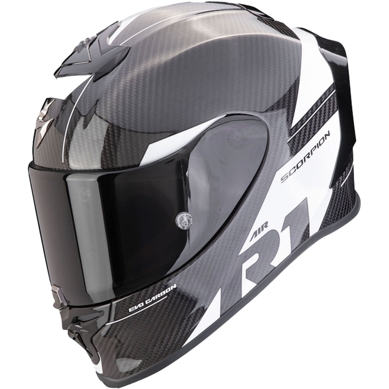 Integraalhelm Scorpion EXO-R1 EVO Carbon Air Rally zwart-wit uitverkoop