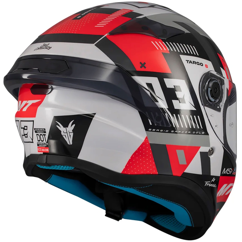 Integraal motorhelm MT Targo S SERGIO GARCIA zwart-grijs-rood