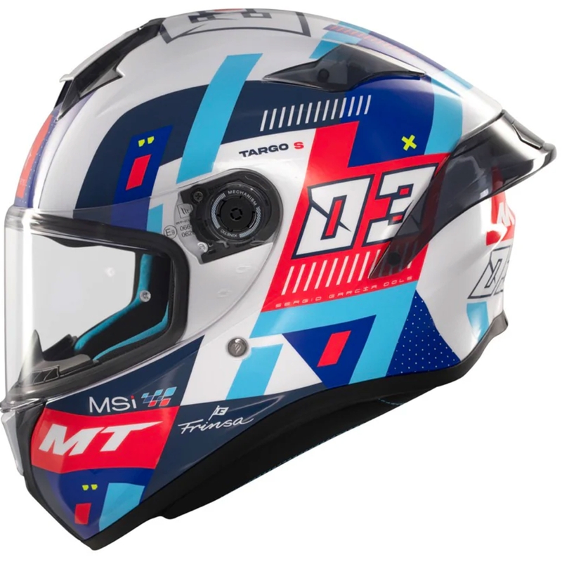 MT Targo S integraal motorhelm SERGIO GARCIA blauw-rood-wit