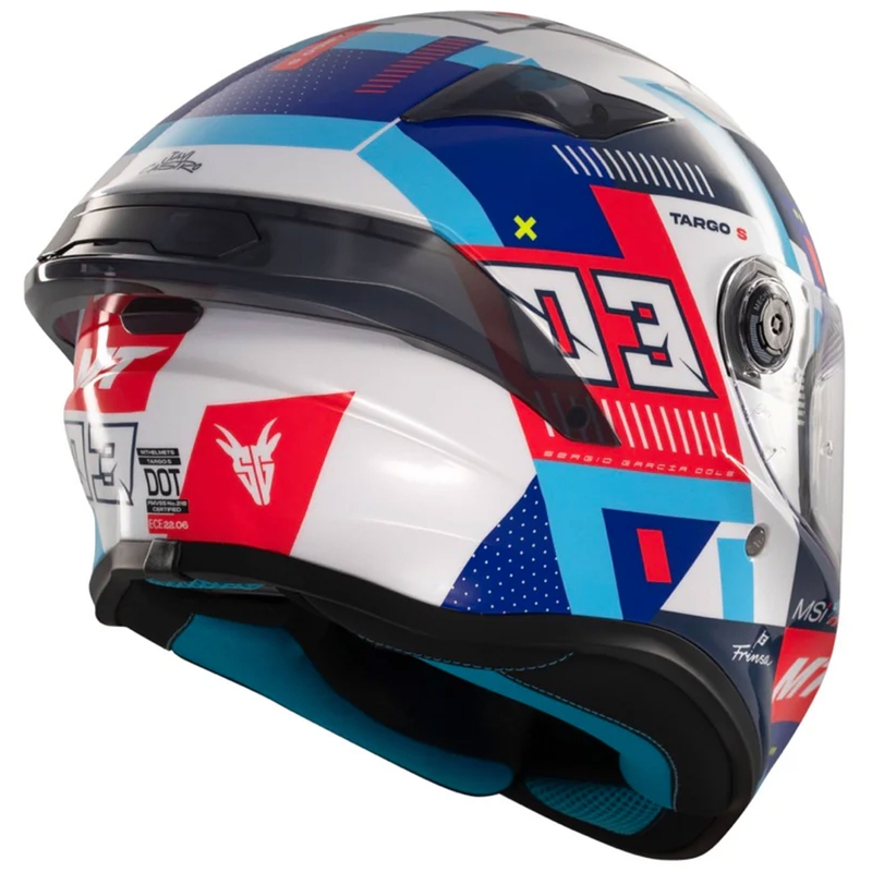 MT Targo S integraal motorhelm SERGIO GARCIA blauw-rood-wit