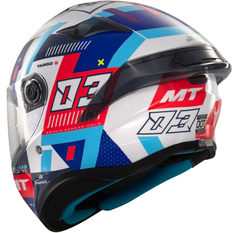 MT Targo S integraal motorhelm SERGIO GARCIA blauw-rood-wit