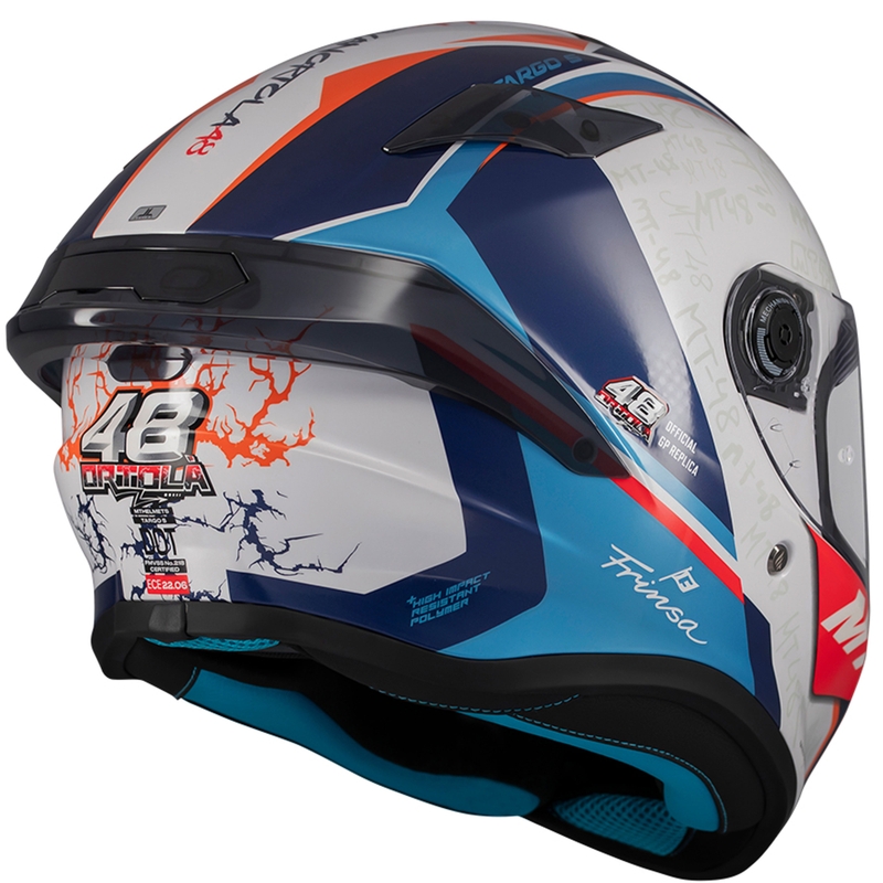 Integraal motorhelm MT Targo S Ortola blauw-wit