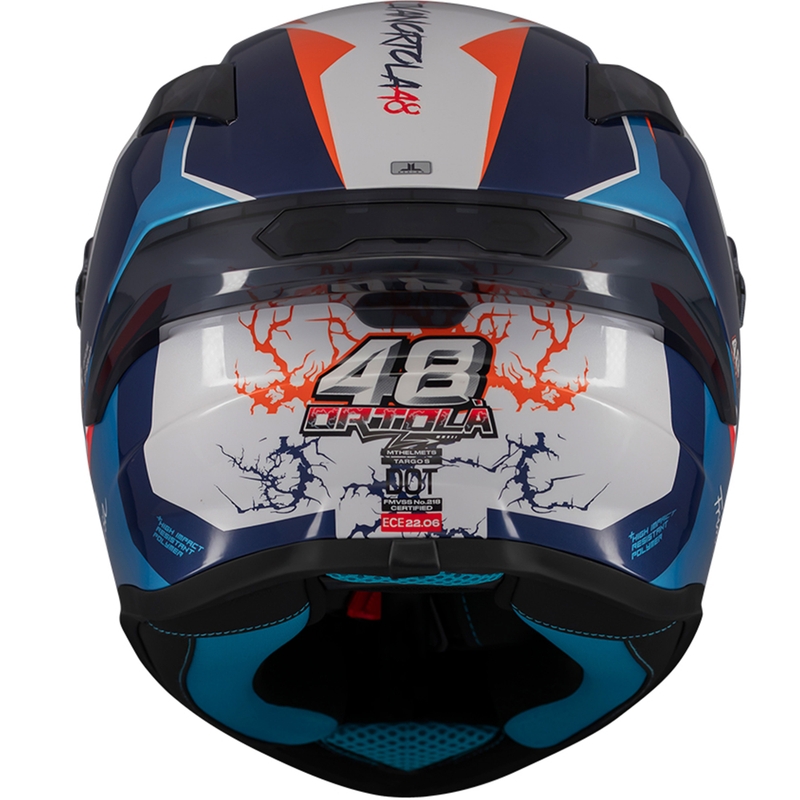 Integraal motorhelm MT Targo S Ortola blauw-wit