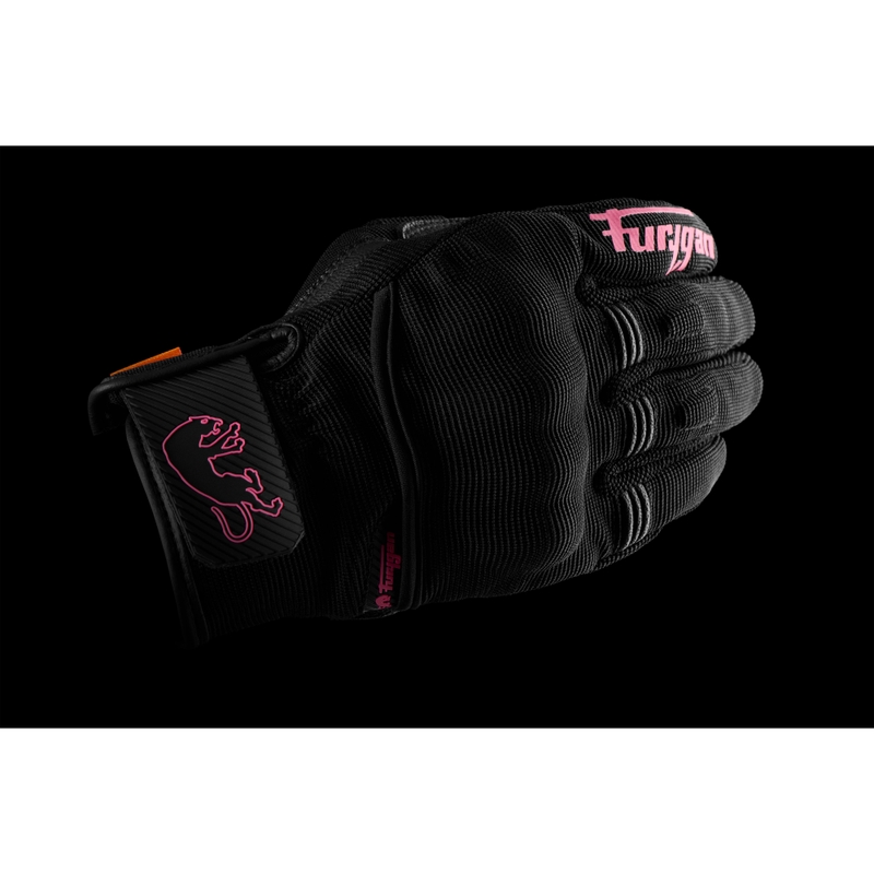 Furygan Jet Lady D3O® Evo dames motorhandschoenen zwart-roze