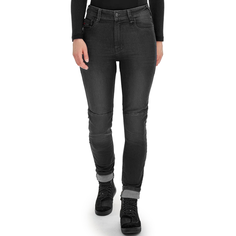 Dames motorjeans Shima Ridge zwart