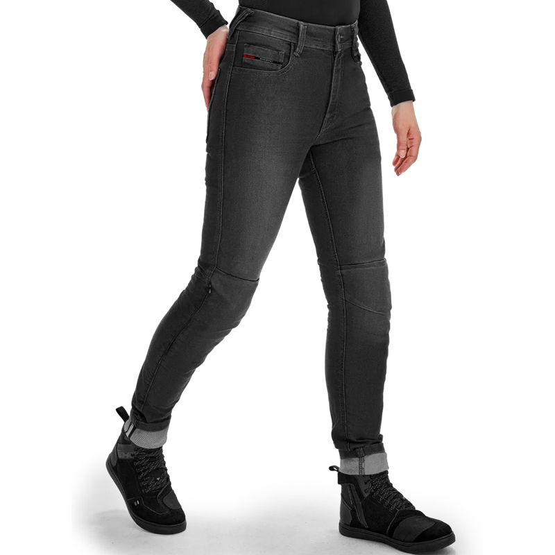 Dames motorjeans Shima Ridge zwart
