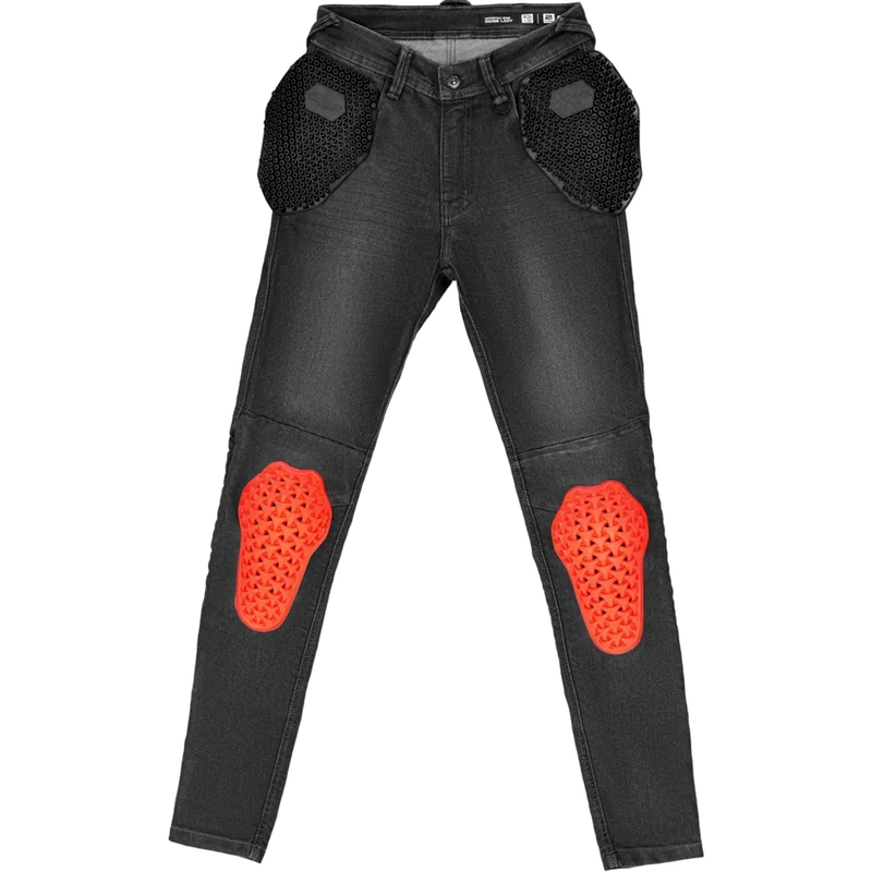 Dames motorjeans Shima Ridge zwart