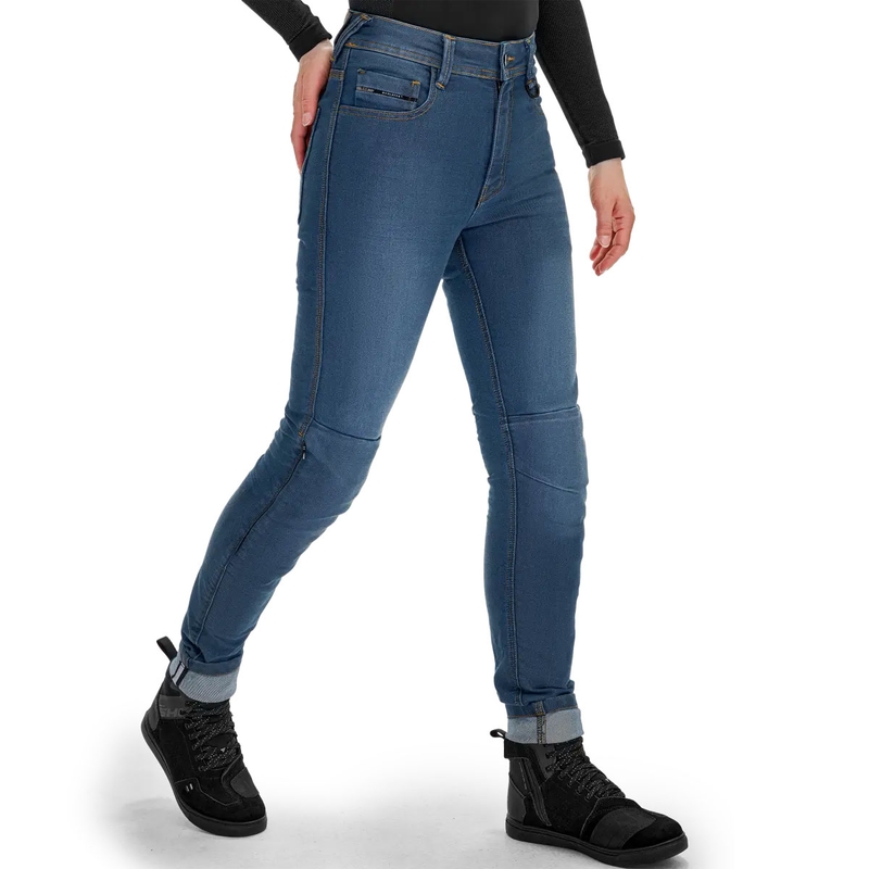 Shima Ridge dames motorjeans verlengd blauw