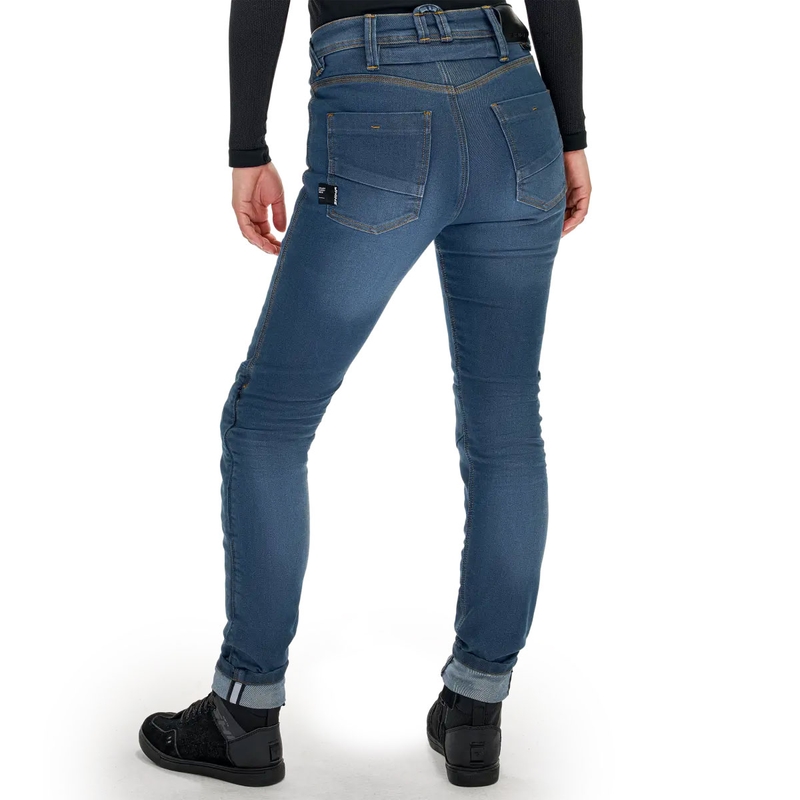 Shima Ridge dames motorjeans verlengd blauw