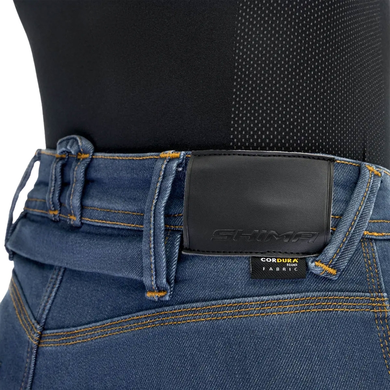 Shima Ridge dames motorjeans verlengd blauw