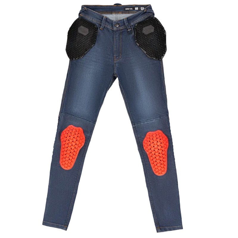 Shima Ridge dames motorjeans verlengd blauw