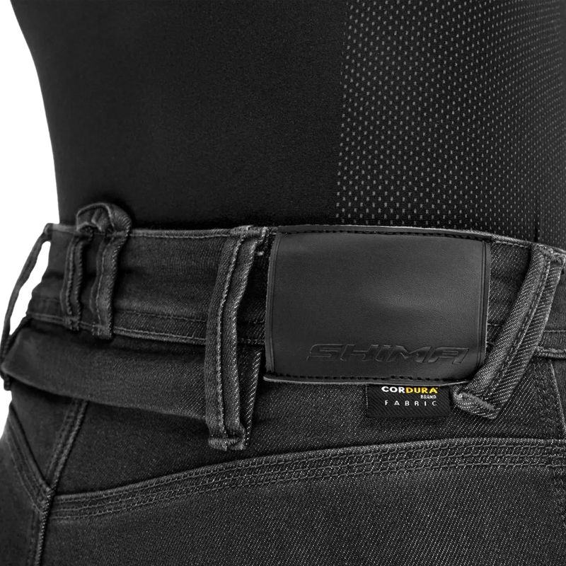 Shima Ridge dames motorjeans verlengd zwart