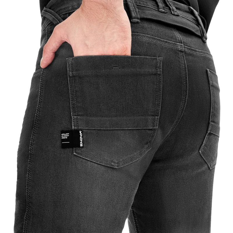 Shima Ridge extended motorjeans zwart