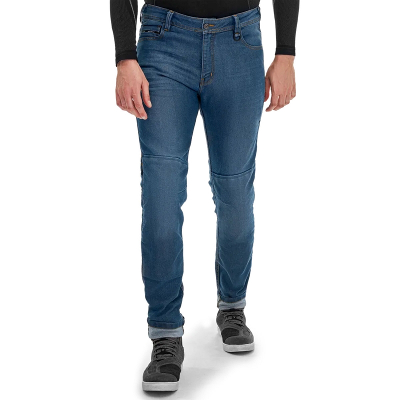 Shima Ridge Verlengde Biker Jeans Blauw