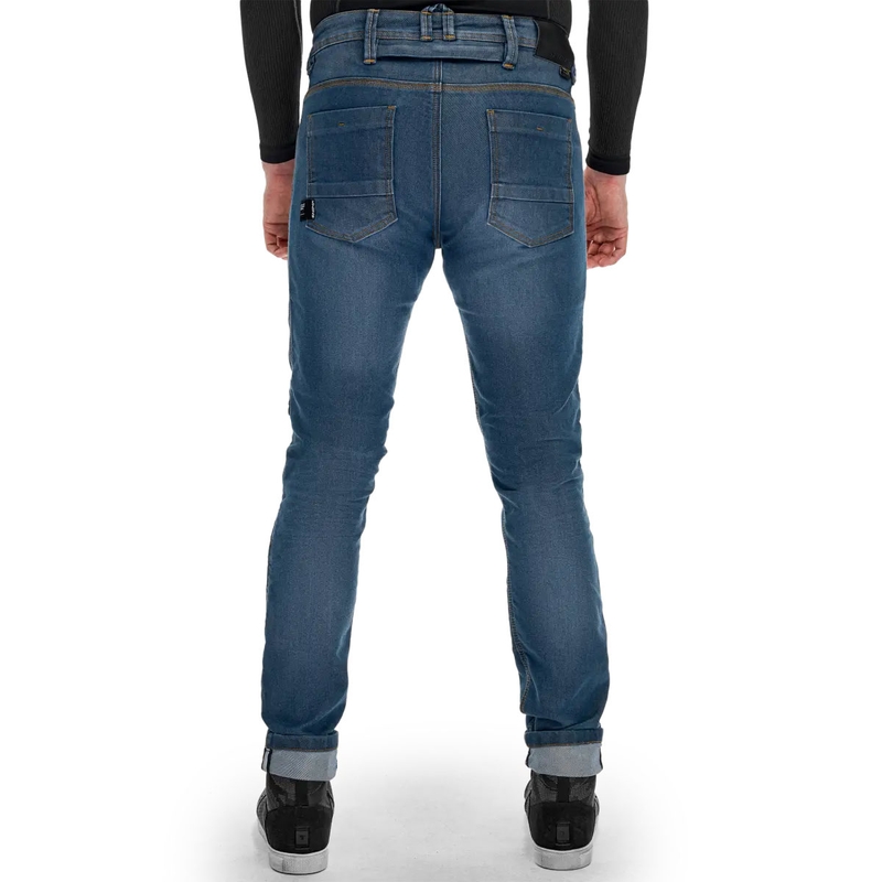 Shima Ridge Verlengde Biker Jeans Blauw