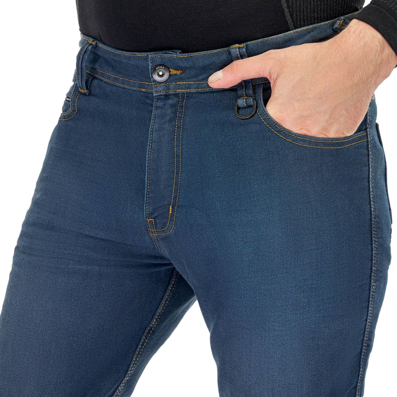 Shima Ridge Verlengde Biker Jeans Blauw