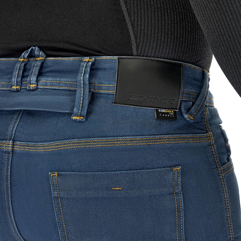 Shima Ridge Verlengde Biker Jeans Blauw