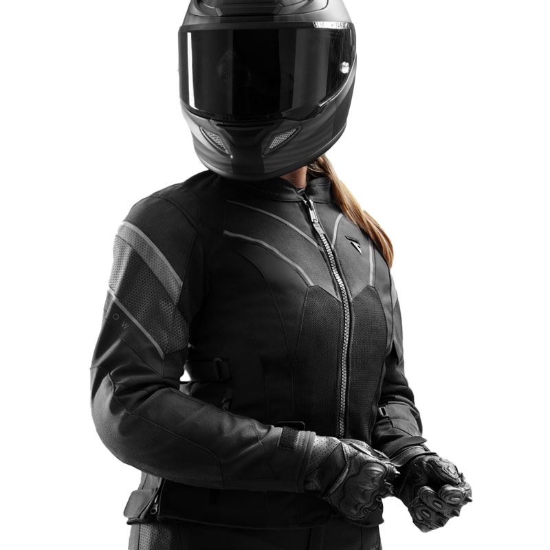 Dames motorjack Rebelhorn Hiflow V zwart