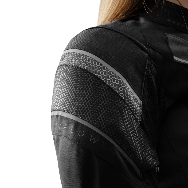 Dames motorjack Rebelhorn Hiflow V zwart