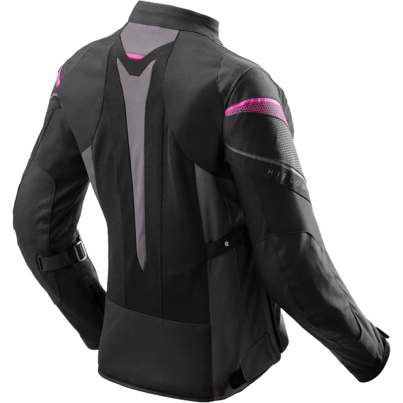 Damesfietsjack Hiflow V zwart-grijs-roze