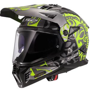 Enduro motorhelm LS2 MX702 Pioneer II Rangi fluo geel