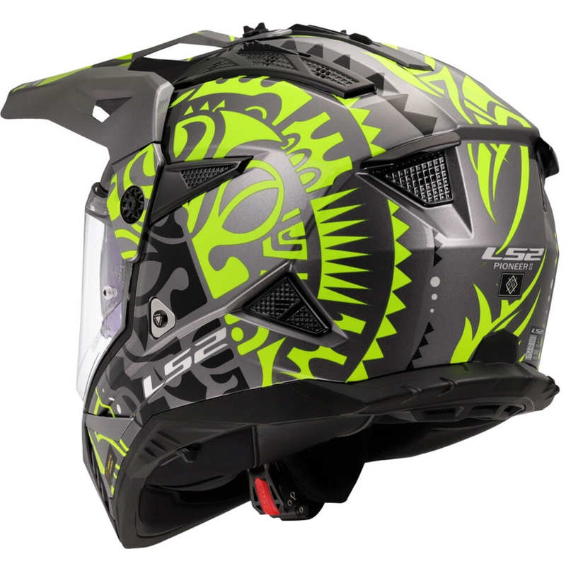 Enduro motorhelm LS2 MX702 Pioneer II Rangi fluo geel