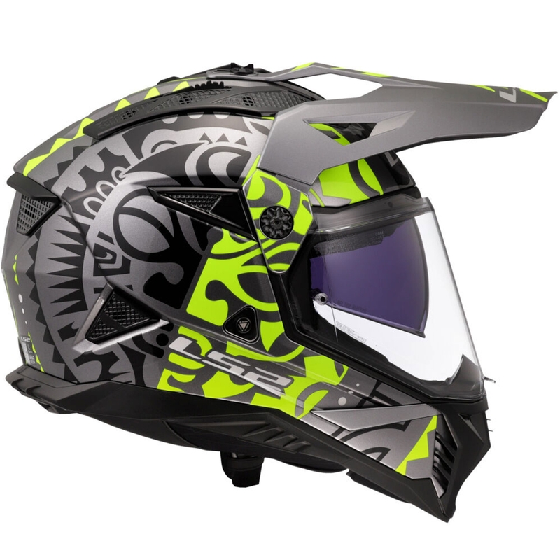 Enduro motorhelm LS2 MX702 Pioneer II Rangi fluo geel