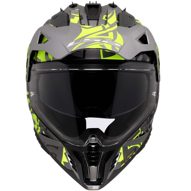 Enduro motorhelm LS2 MX702 Pioneer II Rangi fluo geel