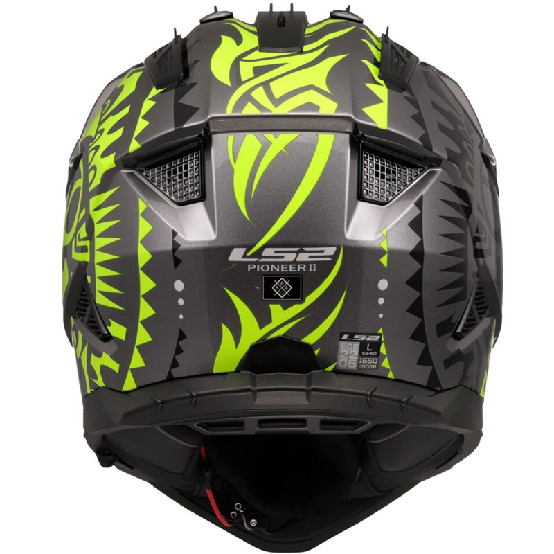 Enduro motorhelm LS2 MX702 Pioneer II Rangi fluo geel