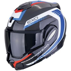 Opvouwbare motorhelm Scorpion EXO-TECH EVO CARBON COSY zwart-blauw-rood
