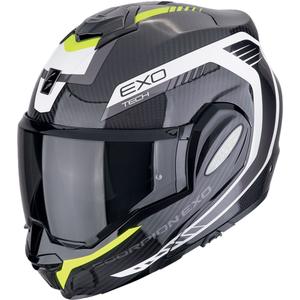 Opvouwbare motorhelm Scorpion EXO-TECH EVO CARBON COSY zwart-fluo geel