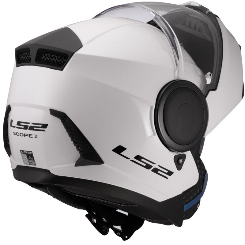 Opklapbare motorhelm LS2 FF902 Scope II Solid wit