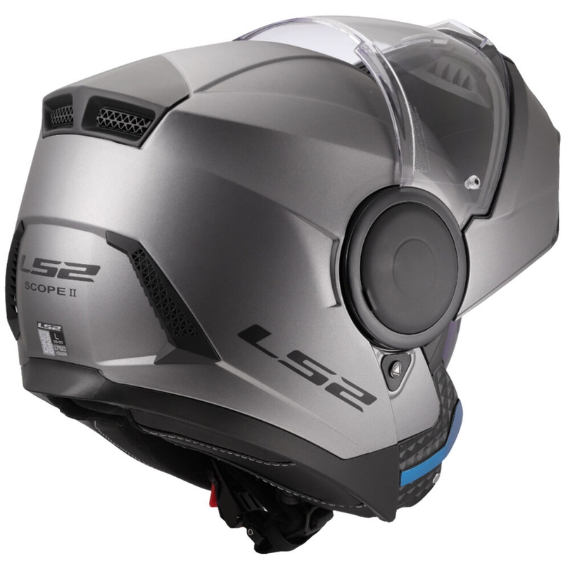 Opklapbare motorhelm LS2 FF902 Scope II Solid mat titanium