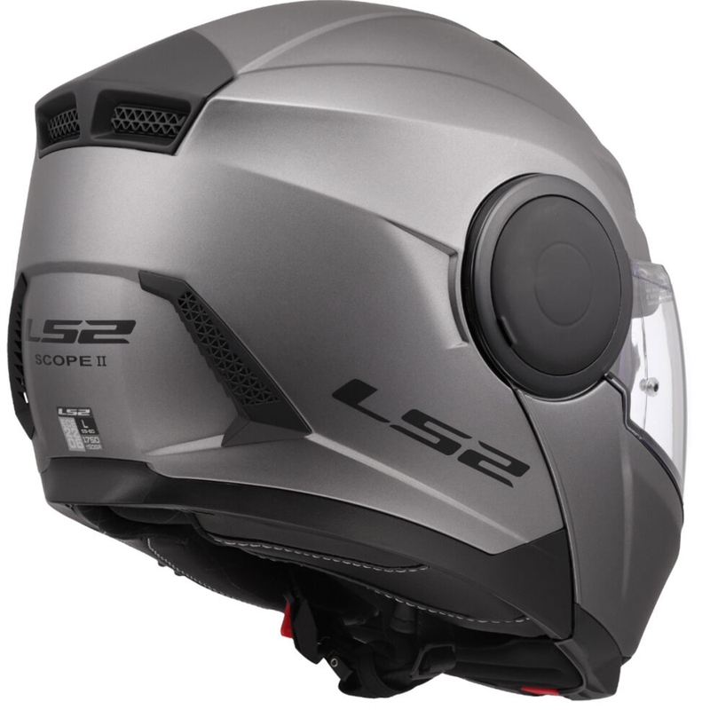 Opklapbare motorhelm LS2 FF902 Scope II Solid mat titanium