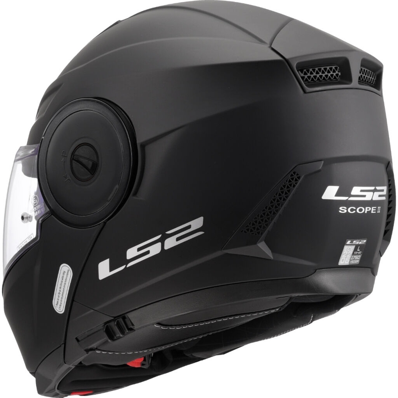 Opklapbare motorhelm LS2 FF902 Scope II Solid matzwart