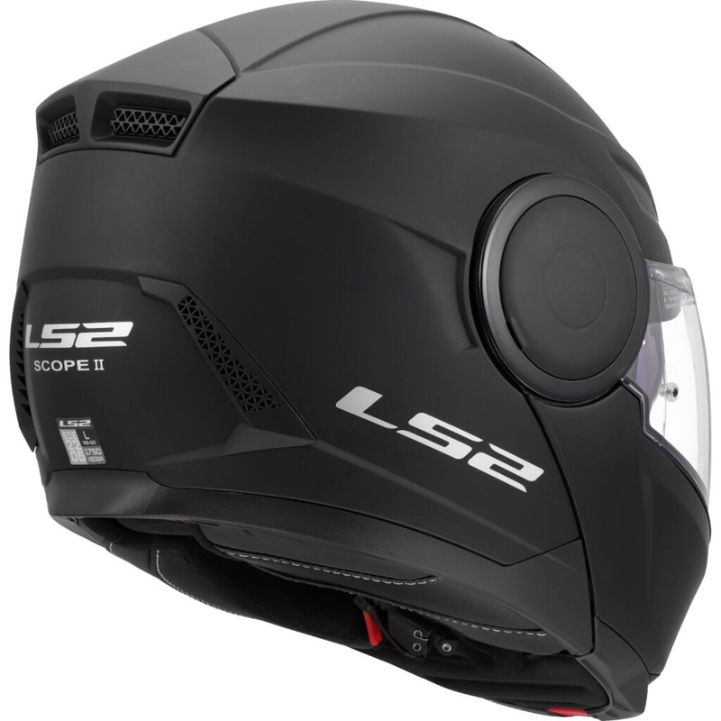 Opklapbare motorhelm LS2 FF902 Scope II Solid matzwart