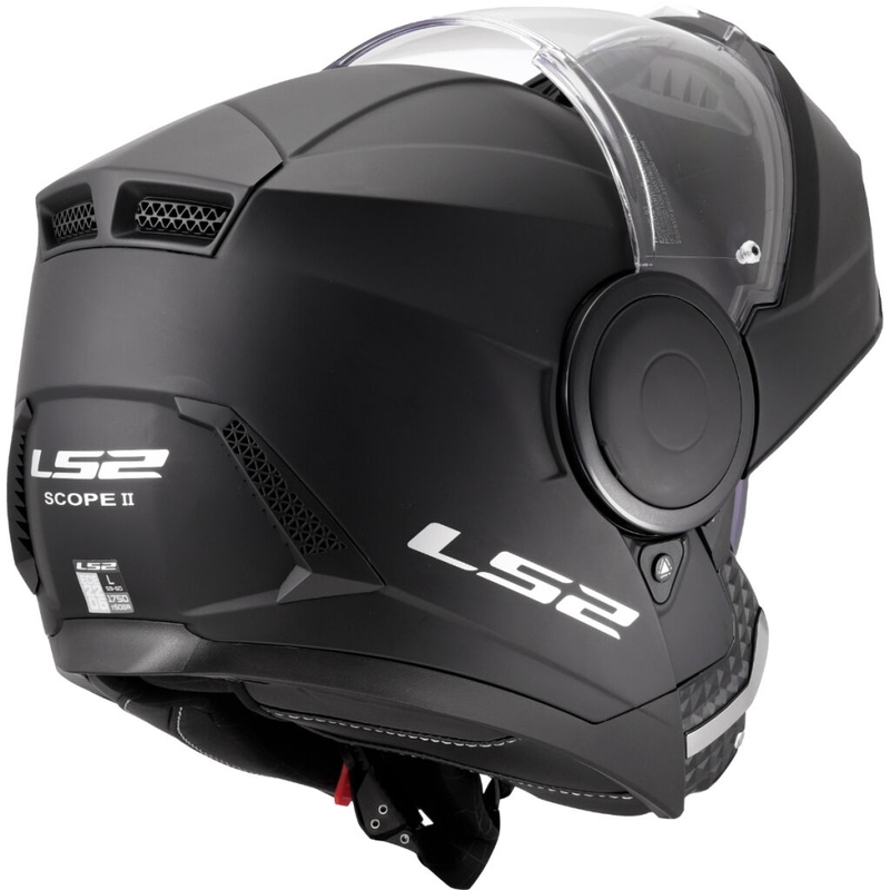 Opklapbare motorhelm LS2 FF902 Scope II Solid matzwart