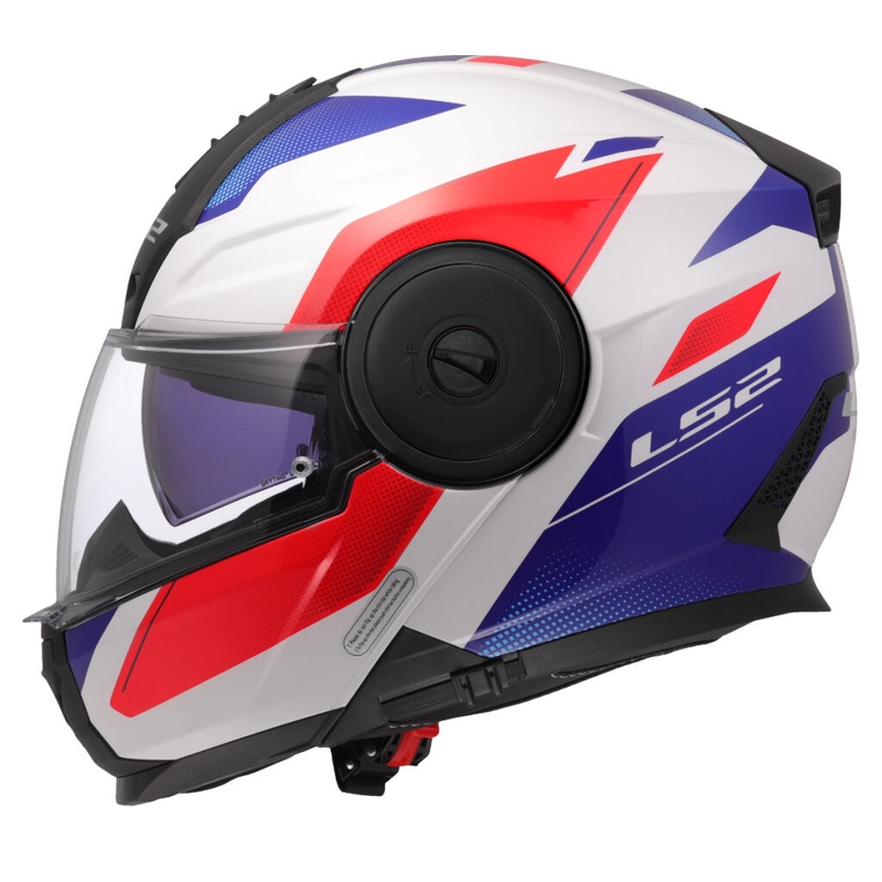 Opklapbare motorhelm LS2 FF902 Scope II Duria wit-blauw-rood