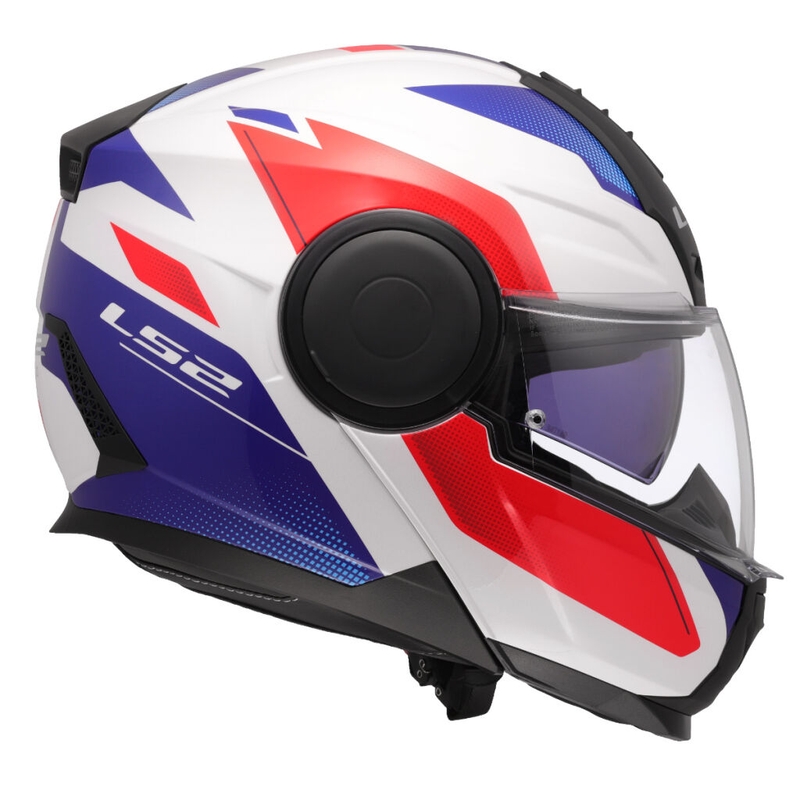 Opklapbare motorhelm LS2 FF902 Scope II Duria wit-blauw-rood