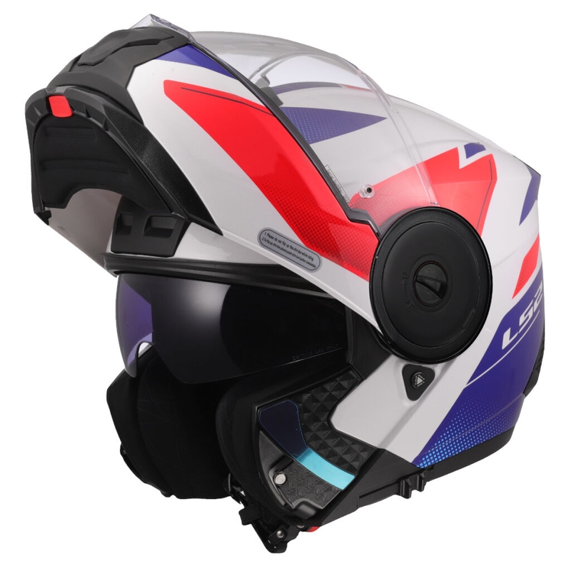 Opklapbare motorhelm LS2 FF902 Scope II Duria wit-blauw-rood