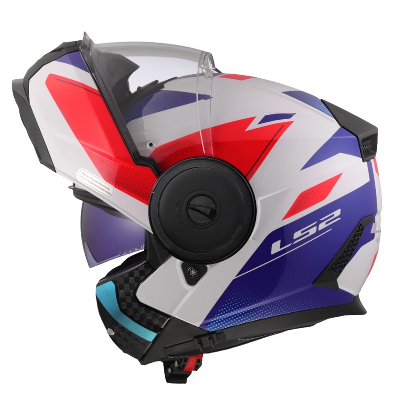 Opklapbare motorhelm LS2 FF902 Scope II Duria wit-blauw-rood