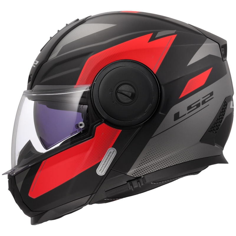 Opklapbare motorhelm LS2 FF902 Scope II Duria zwart-rood