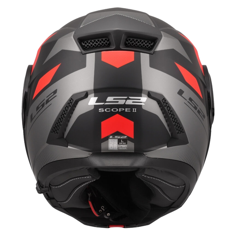 Opklapbare motorhelm LS2 FF902 Scope II Duria zwart-rood